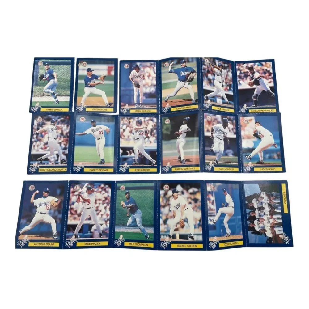 1996 Los Angeles L.A. Dodgers Baseball Cards LAPD D.A.R.E. Piazza, Nomo, Lasorda